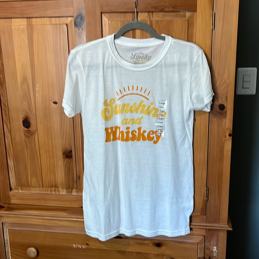 Women’s size large Sunshine and Whiskey t shirt new with tag